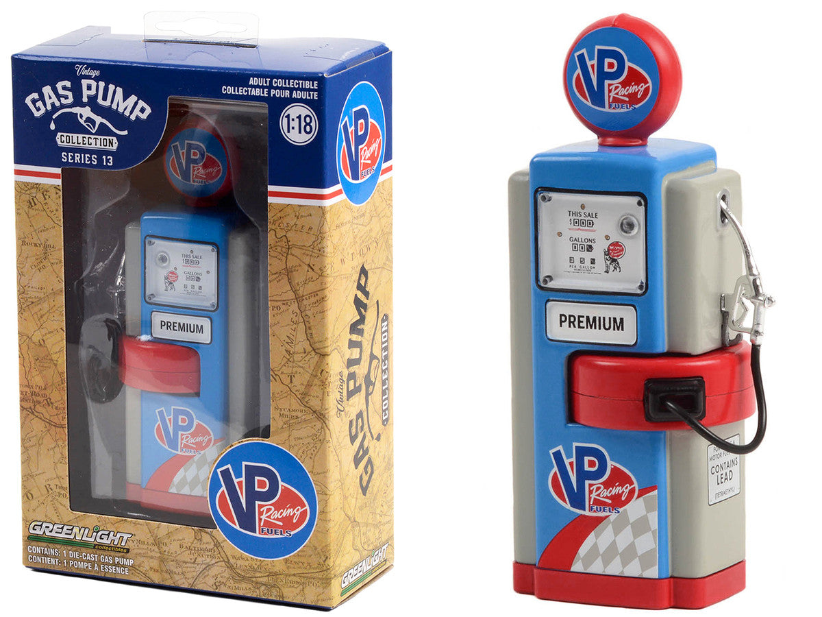 1948 Wayne 100-A Gas Pump "VP Racing Fuels" Blue and Gray "Vintage Gas Pumps" Series 13 1/18 Diecast Model by Greenlight Greenlight