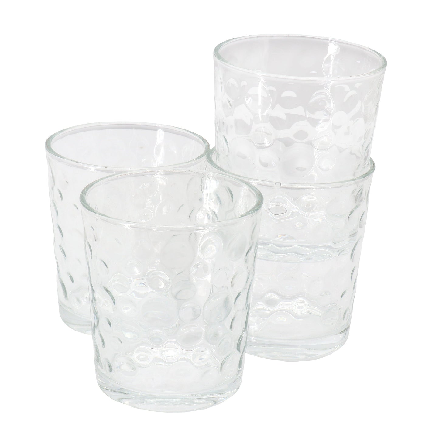Gibson Home 4 Piece 13.5 Ounce Bubble Double Old-Fashioned Glassware Set W2B