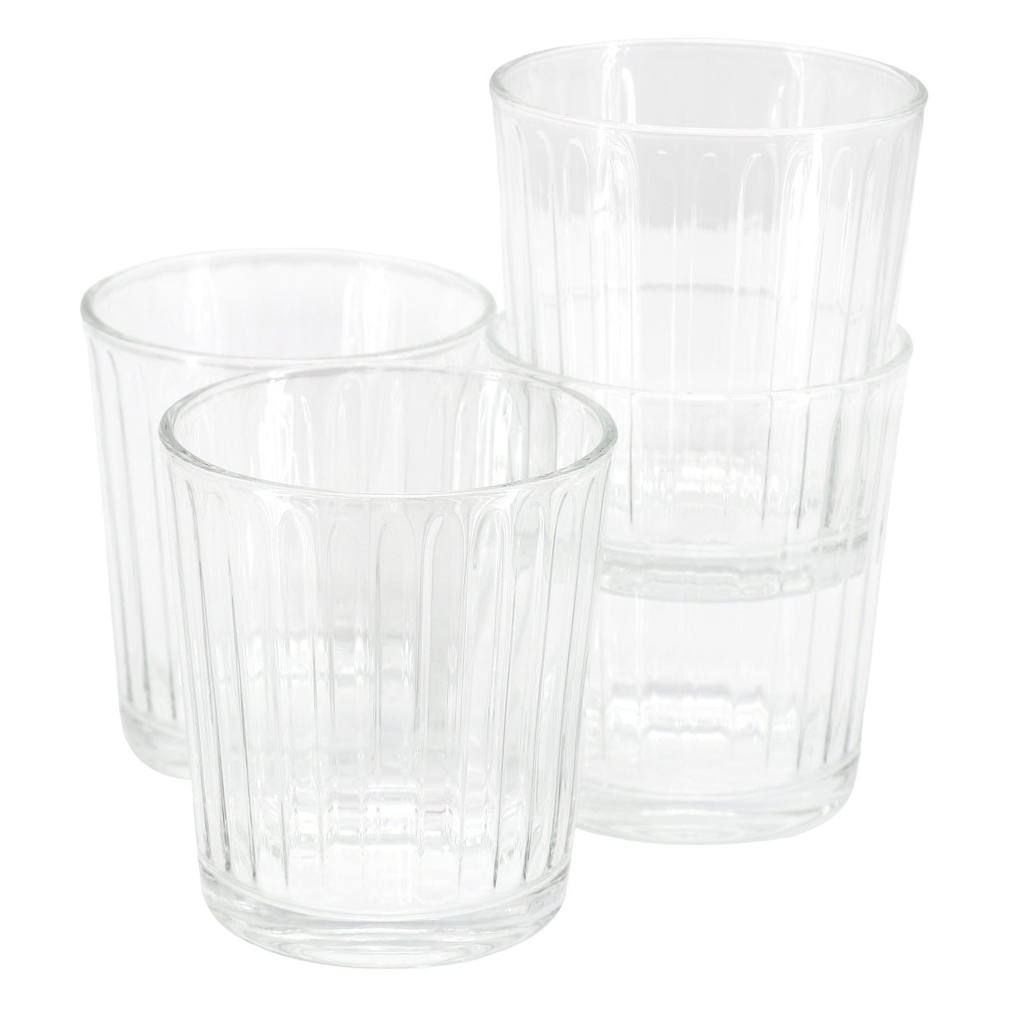 Gibson Home Moonstone 4 Piece 13.5 Ounce Double Old-Fashioned Glass Set W2B