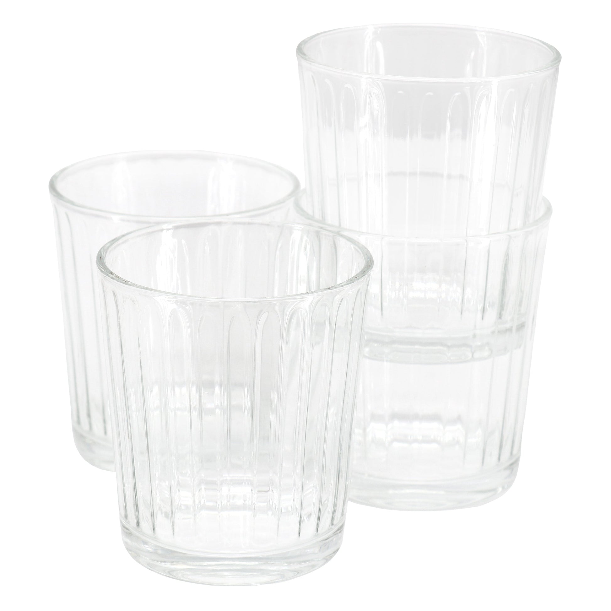 Gibson Home Moonstone 4 Piece 13.5 Ounce Double Old-Fashioned Glass Set W2B
