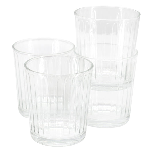 Gibson Home Moonstone 4 Piece 13.5 Ounce Double Old-Fashioned Glass Set W2B