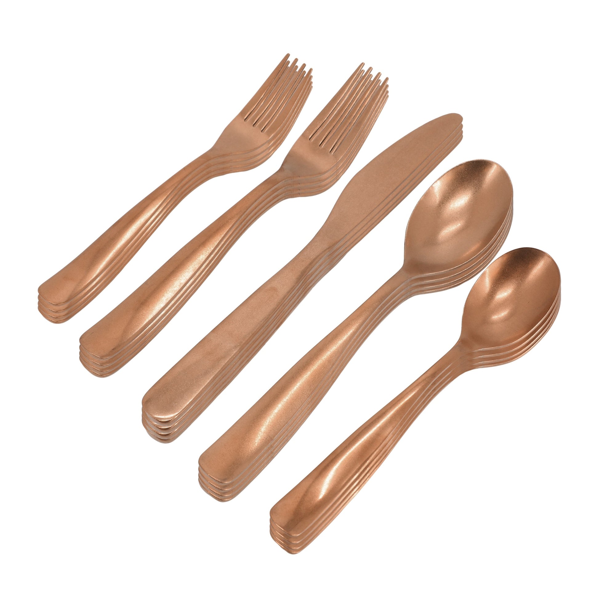 Gibson Home Hulton 20 Piece Stainless Steel Flatware Set in Matte Bronze W2B