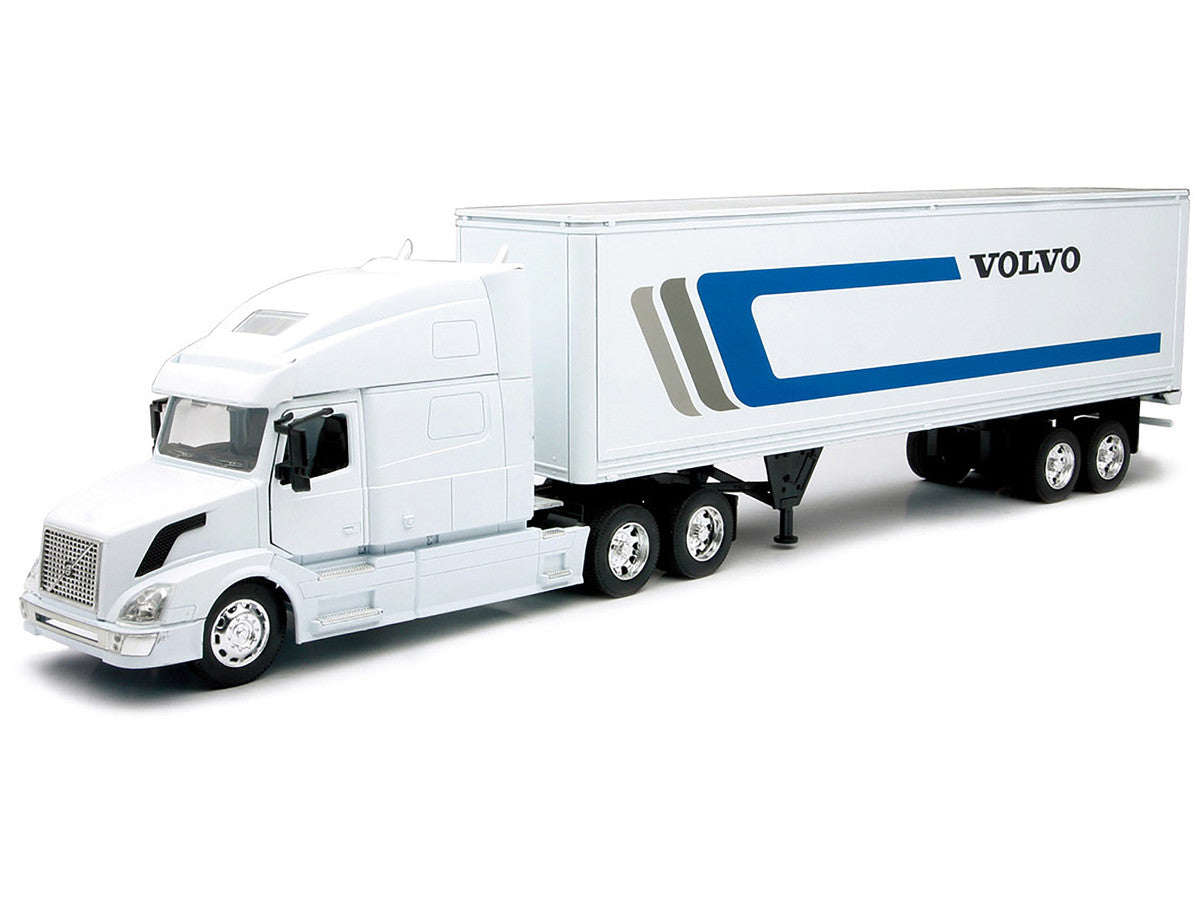 Volvo VN-780 Truck with Dry Van Trailer White "Long Haul Truckers" Series 1/32 Diecast Model by New Ray New Ray