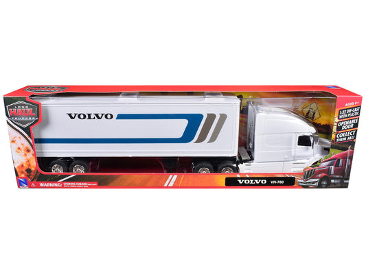 Volvo VN-780 Truck with Dry Van Trailer White "Long Haul Truckers" Series 1/32 Diecast Model by New Ray New Ray