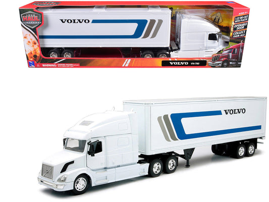 Volvo VN-780 Truck with Dry Van Trailer White "Long Haul Truckers" Series 1/32 Diecast Model by New Ray New Ray