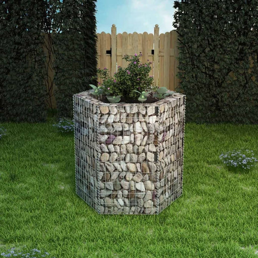 Hexagonal Gabion Raised Bed 39.4"x35.4"x39.4" W2B