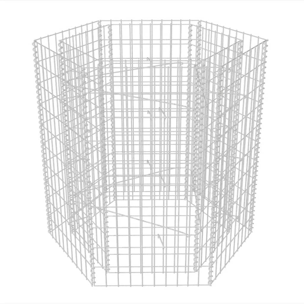 Hexagonal Gabion Raised Bed 39.4"x35.4"x39.4" W2B