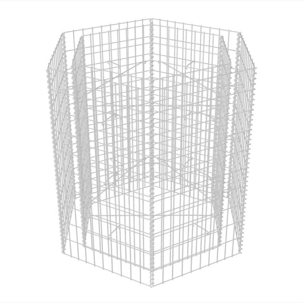 Hexagonal Gabion Raised Bed 39.4"x35.4"x39.4" W2B