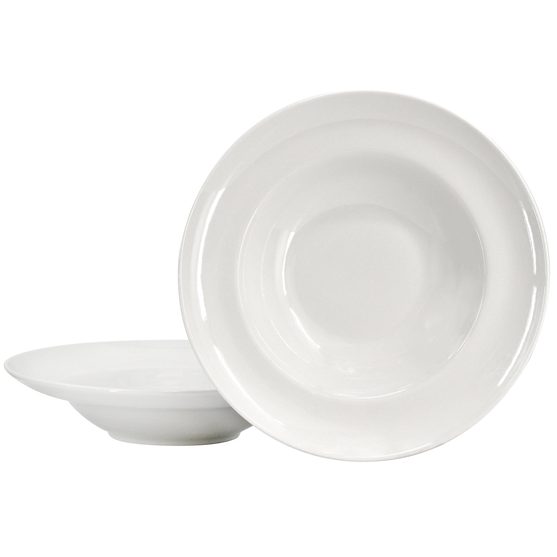 Gibson Home Great Essentials 2 Piece Fine Ceramic 20oz Entree Bowl Set in White W2B