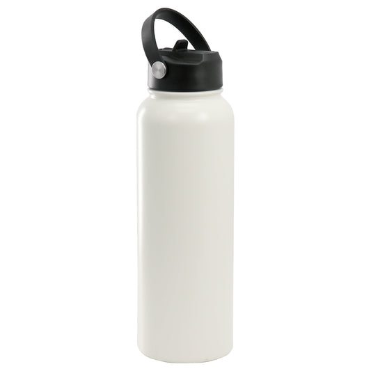 Gibson Home Marina 38oz Stainless Steel Thermal Bottle with Lid in Cream W2B