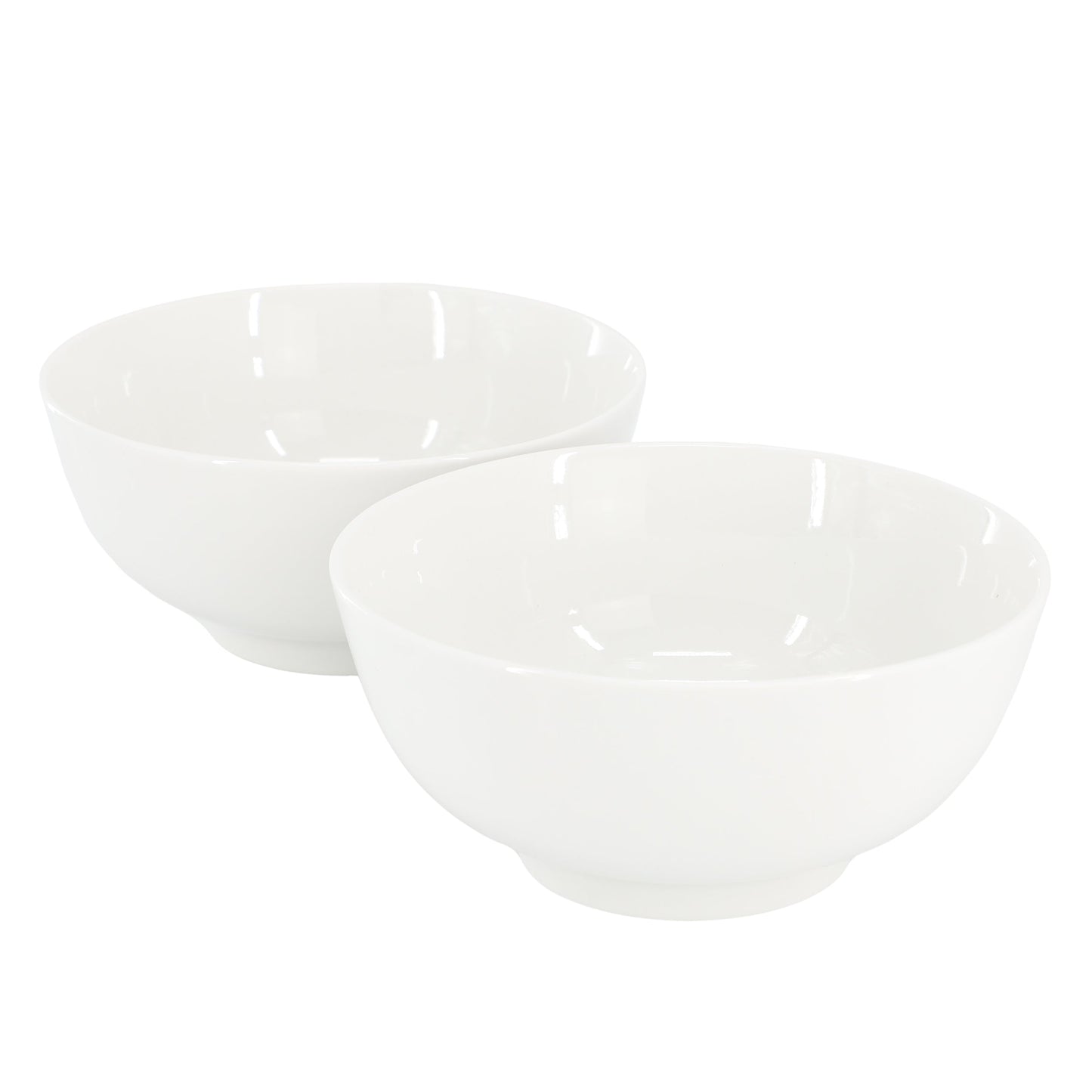 Gibson Home Great Essentials 2 Piece 6.9 Inch Fine Ceramic Noodle Bowl Set in White W2B