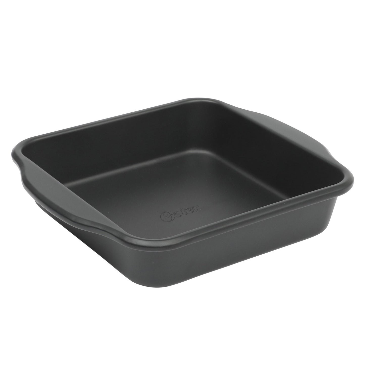Oster Teston Platinum Collection 8 Inch Nonstick Carbon Steel Square Cake Pan in Matte Black W2B