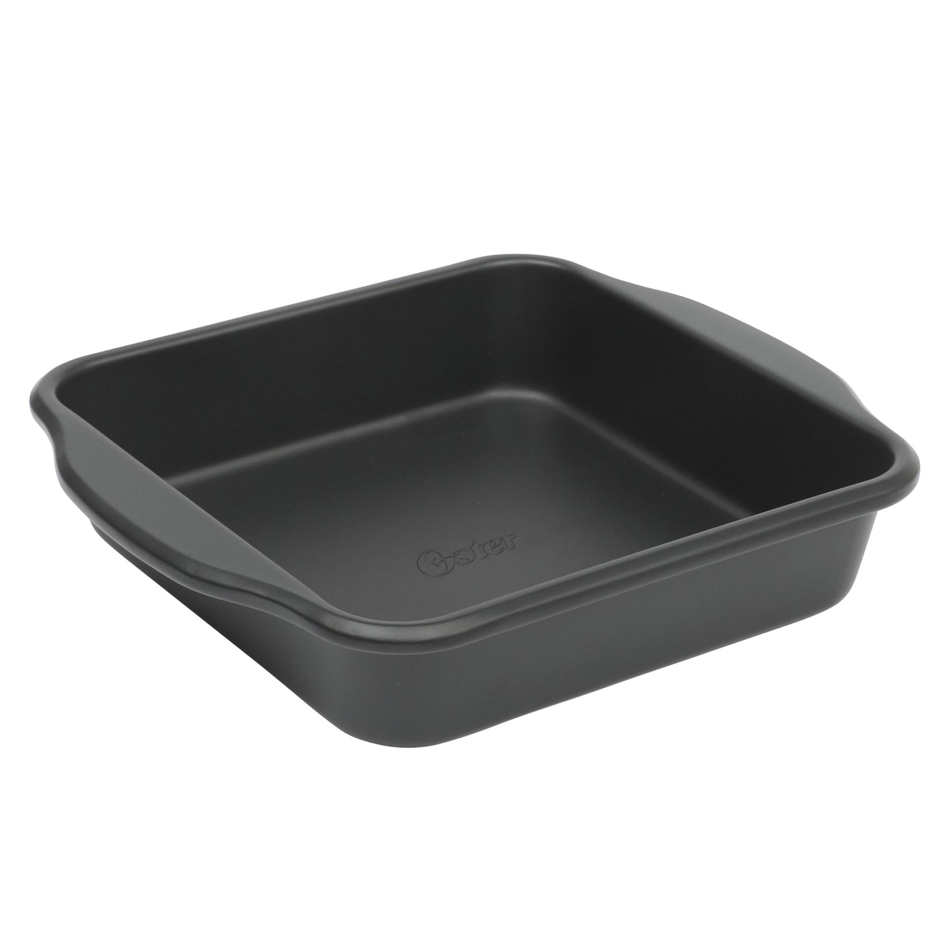 Oster Teston Platinum Collection 8 Inch Nonstick Carbon Steel Square Cake Pan in Matte Black W2B
