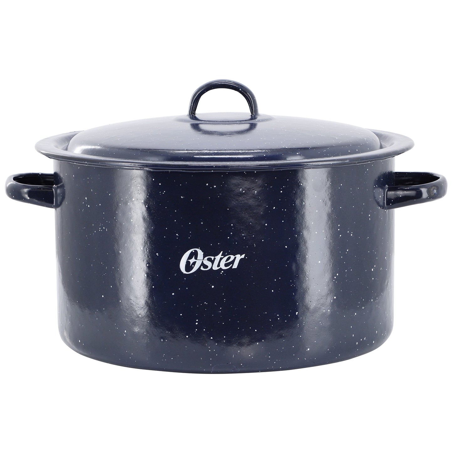 Oster Castillo 11 Quart Enamel on Steel Stock Pot with Lid in Blue W2B