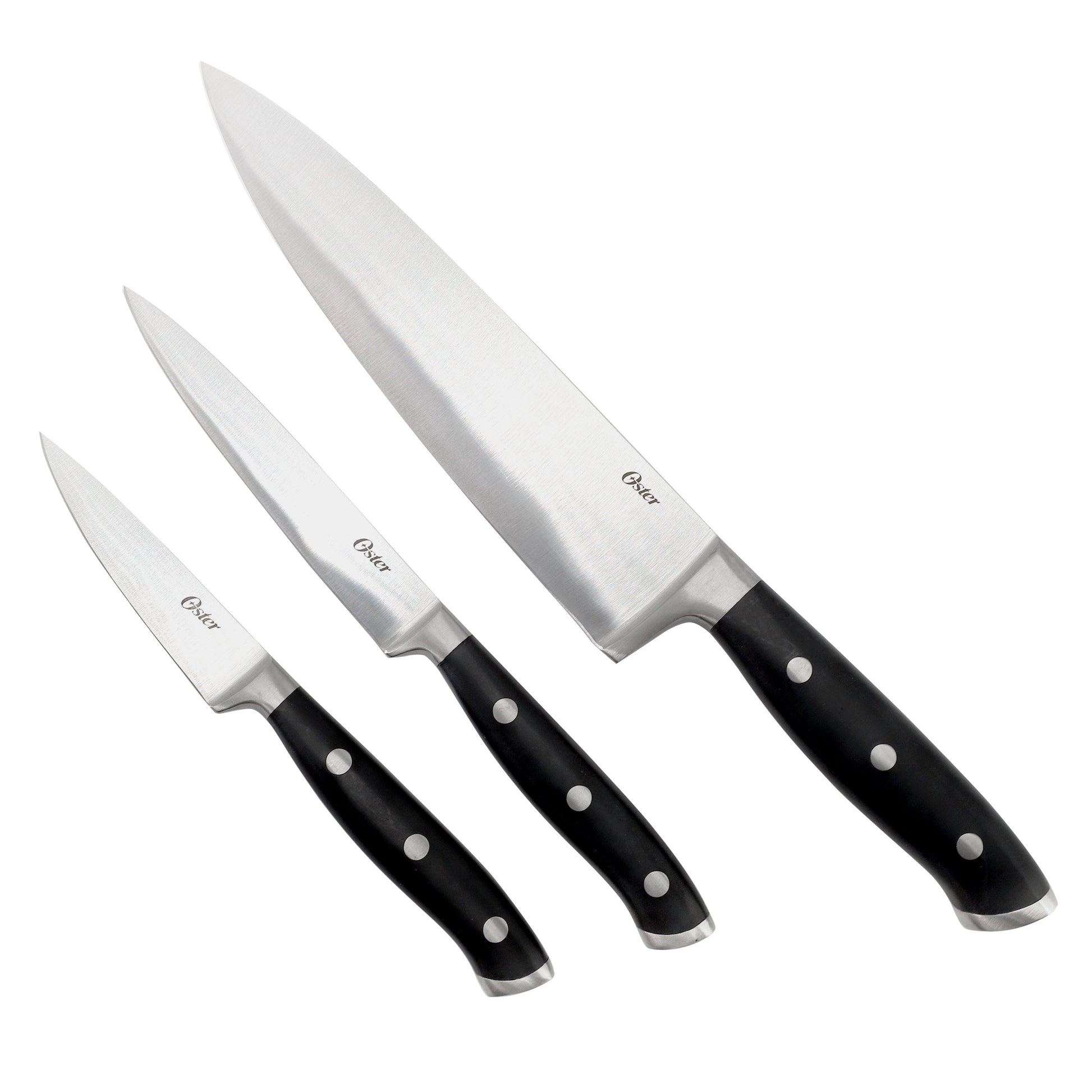 Oster Ginley 3 Piece Stainless Steel Cutlery Set in Black W2B