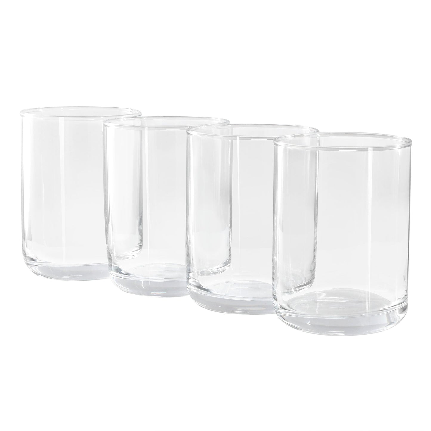 Gibson Home Emory 4 Piece 15 Ounce Double Old Fashioned Clear Glass Set W2B