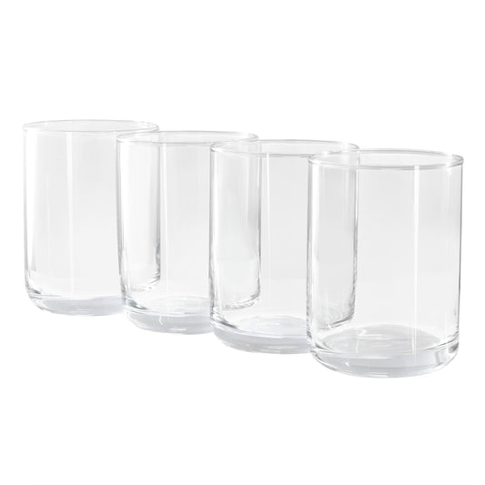 Gibson Home Emory 4 Piece 15 Ounce Double Old Fashioned Clear Glass Set W2B