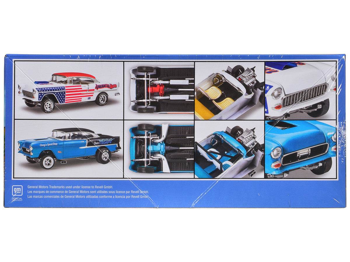 Level 4 Model Kit 1955 Chevrolet Bel Air Street Machine 2-in-1 Kit 1/24 Scale Model by Revell Revell