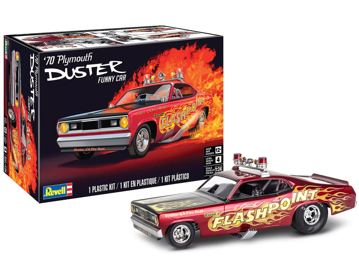 Level 4 Model Kit 1970 Plymouth Duster Funny Car 1/24 Scale Model by Revell Revell