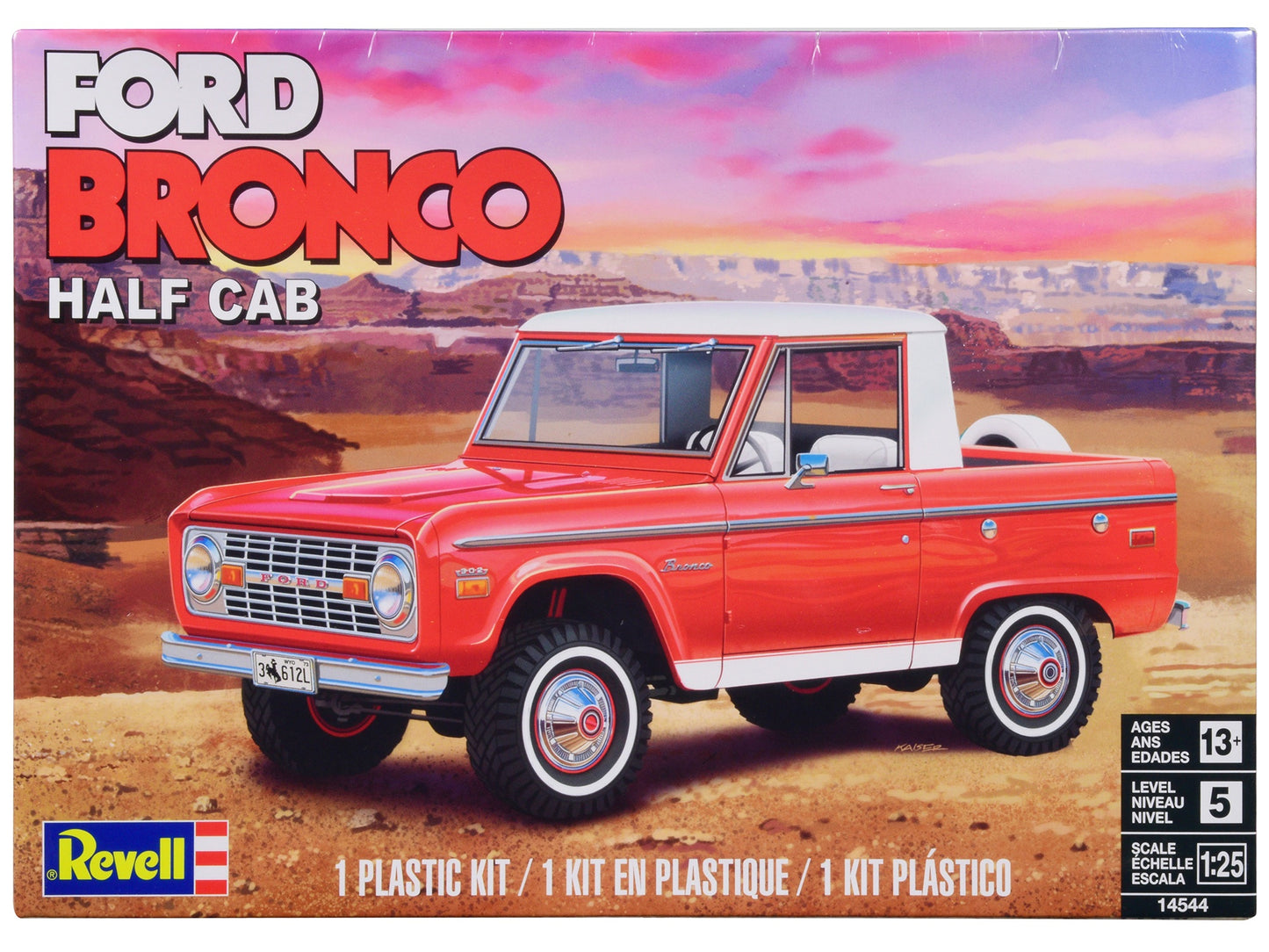 Level 5 Model Kit Ford Bronco Half Cab 1/25 Scale Model by Revell