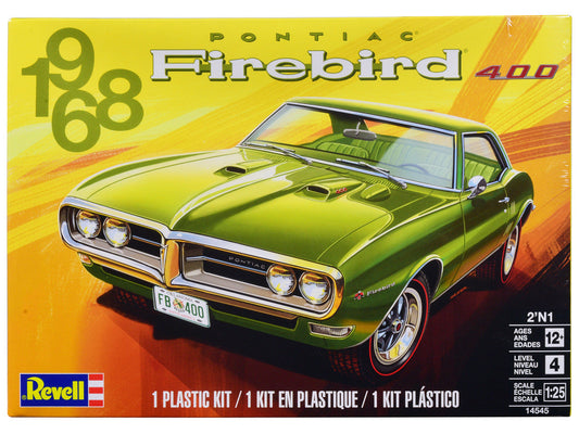 Level 4 Model Kit 1968 Pontiac Firebird 400 2-in-1 Kit 1/25 Scale Model by Revell Revell