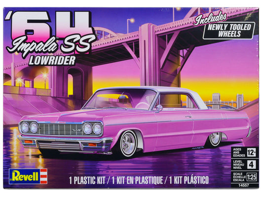 Level 4 Model Kit 1964 Chevrolet Impala SS Lowrider 1/25 Scale Model by Revell Revell