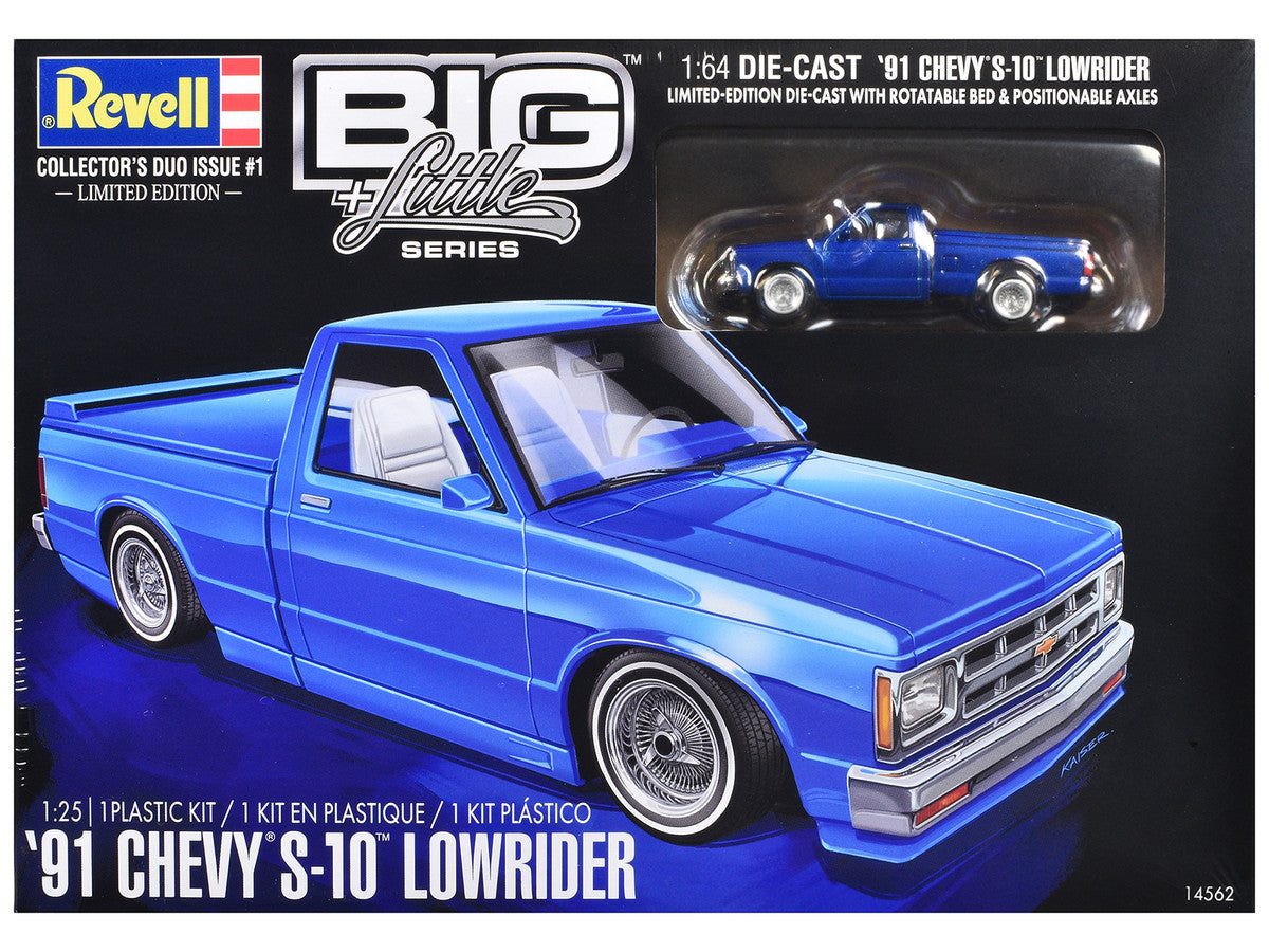 Level 4 Model Kit 1991 Chevrolet S-10 Lowrider Pickup Truck with 1/64 Diecast Version Included "Big + Little Series" 1/25 Scale Model by Revell-4
