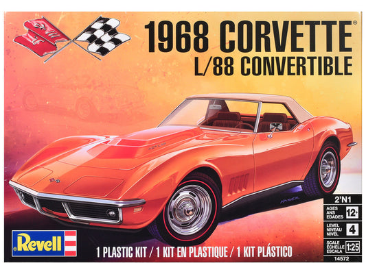 Level 4 Model Kit 1968 Chevrolet Corvette L/88 Convertible 2-in-1 1/25 Scale Model by Revell Revell