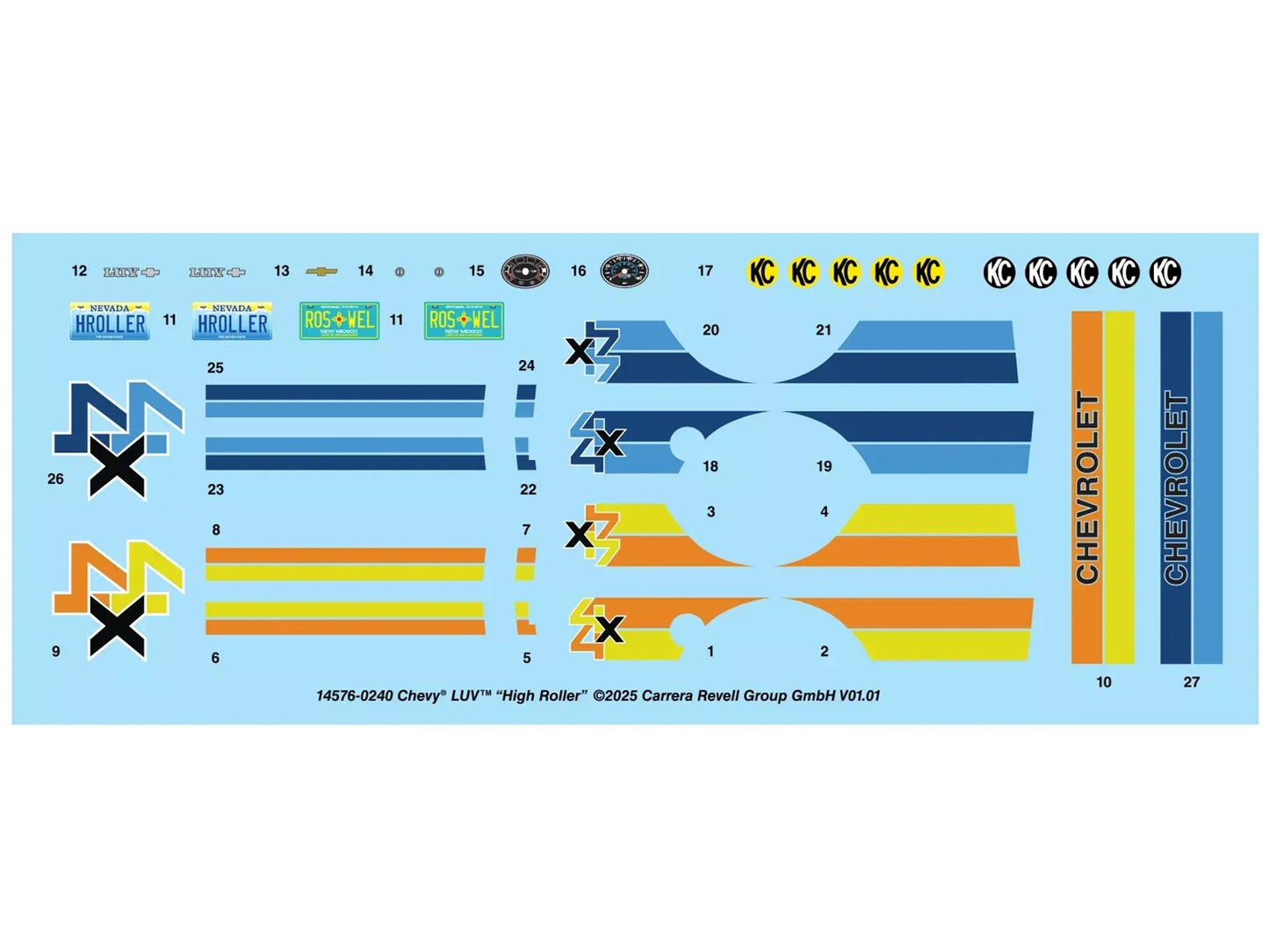 Level 4 Model Kit Chevrolet LUV 4x4 Pickup Truck "High Roller" 1/24 Scale Model by Revell