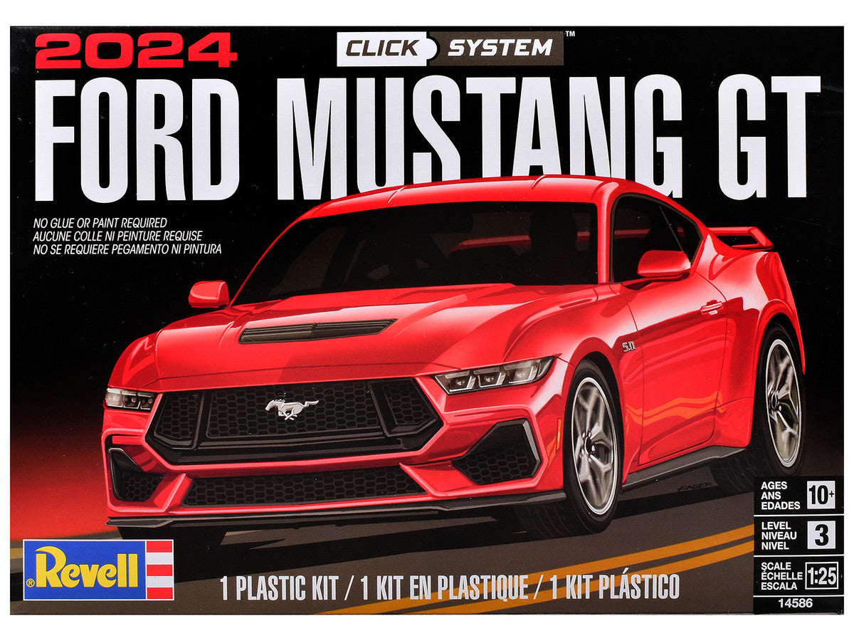 Level 3 Model Kit 2024 Ford Mustang GT 2-in-1 Kit (Level 3 Click System) 1/25 Scale Model by Revell Revell