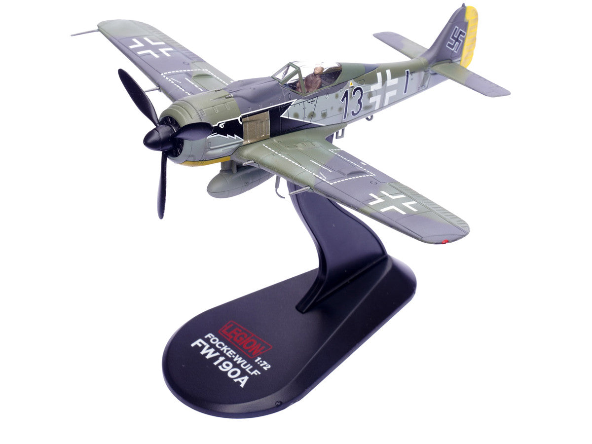 Focke-Wulf Fw 190A Aircraft "Black 13 8./JG 2 Richthofen France" (1943) German Luftwaffe 1/72 Diecast Model Airplane by Legion Legion