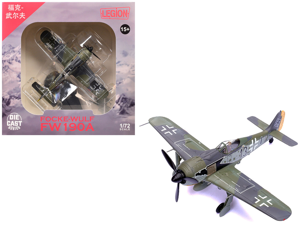 Focke-Wulf Fw 190A Aircraft "Black 13 8./JG 2 Richthofen France" (1943) German Luftwaffe 1/72 Diecast Model Airplane by Legion Legion