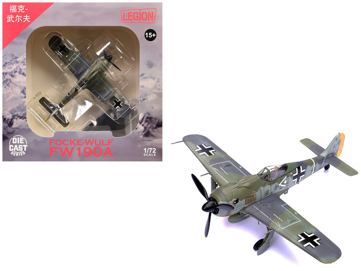 Focke-Wulf Fw 190A Aircraft "108-Victory Ace Hauptmann Hans 'Assi' Hahn Gruppenkommandeur III./JG 2 Richthofen France" (1942) German Luftwaffe 1/72 Diecast Model Airplane by Legion Legion