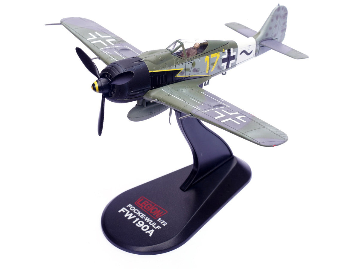 Focke-Wulf Fw 190A Aircraft "Yellow 17 24-Victory Ace Willi Unger 12./JG 3 Udet Germany" (1944) German Luftwaffe 1/72 Diecast Model Airplane by Legion Legion