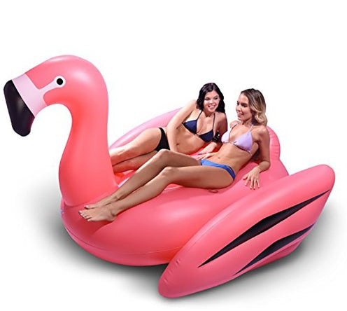 Environmental protection thickening 190CM with cup holder cup hole rope buckle inflatable flamingo powder swan floating row mount CJD