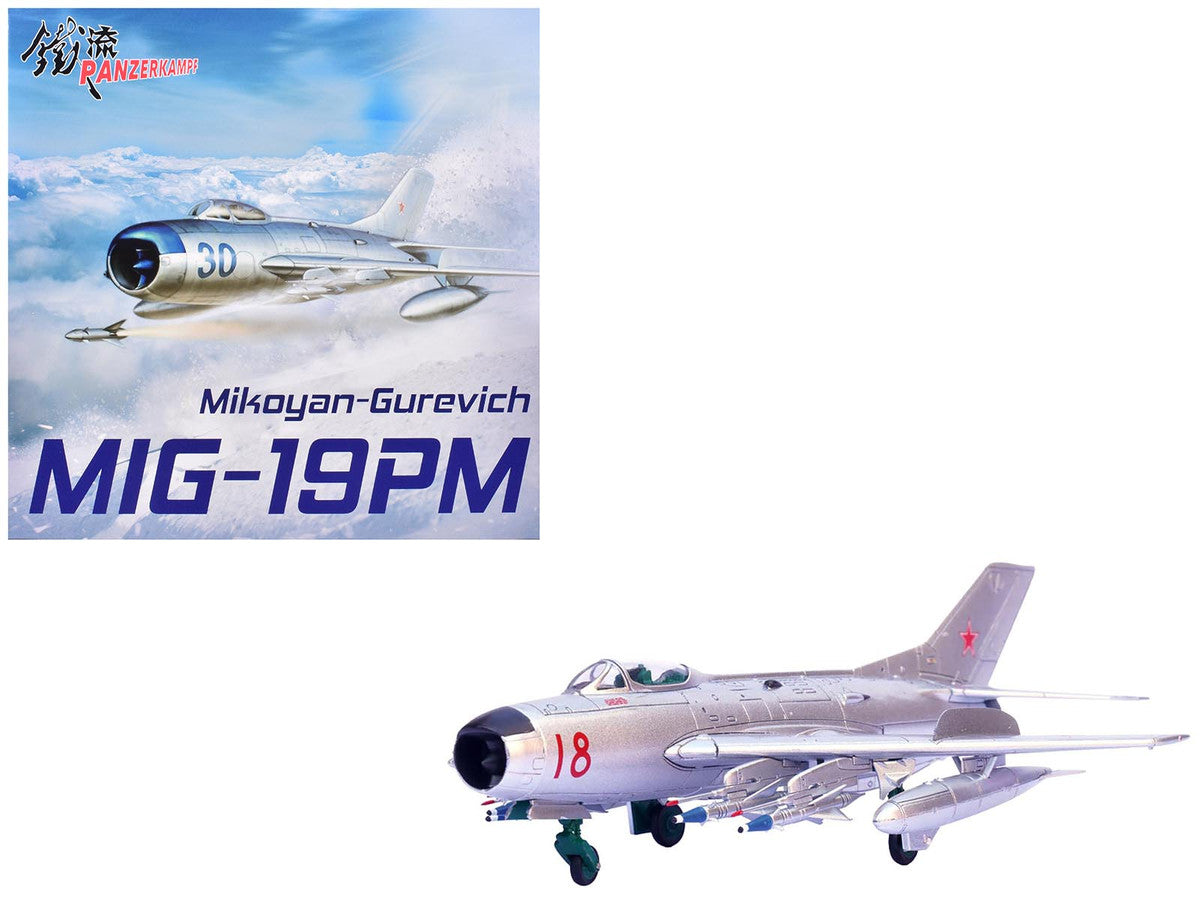 Mikoyan-Gurevich MiG-19PM Farmer-E Fighter Aircraft "Red 18" Soviet Air Force 1/72 Diecast Model by Panzerkampf Panzerkampf