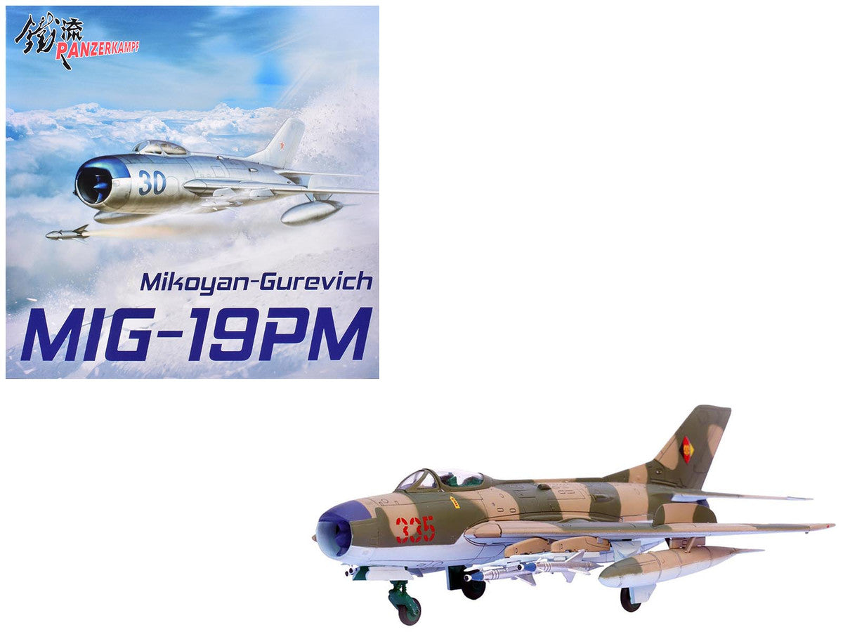 Mikoyan-Gurevich MiG-19PM Farmer-E Fighter Aircraft "Red 335" East German Air Force 1/72 Diecast Model by Panzerkampf-0