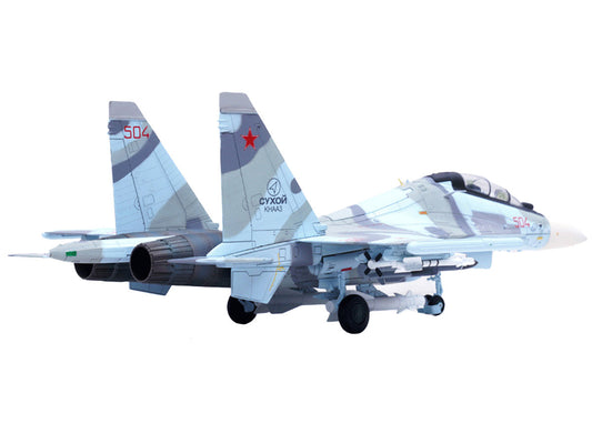 Sukhoi Su-30MKK Flanker-G Fighter Aircraft #504 "Russian Air Force" "Wing" Series 1/72 Diecast Model by Panzerkampf Panzerkampf