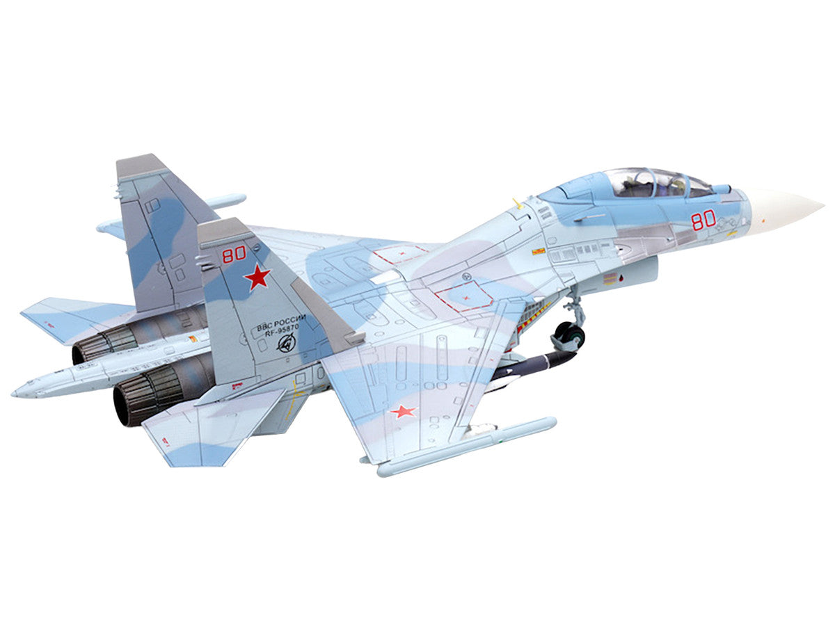 Sukhoi Su-30M2 Flanker-C Fighter Aircraft #80 "Russian Air Force" "Wing" Series 1/72 Diecast Model by Panzerkampf Panzerkampf