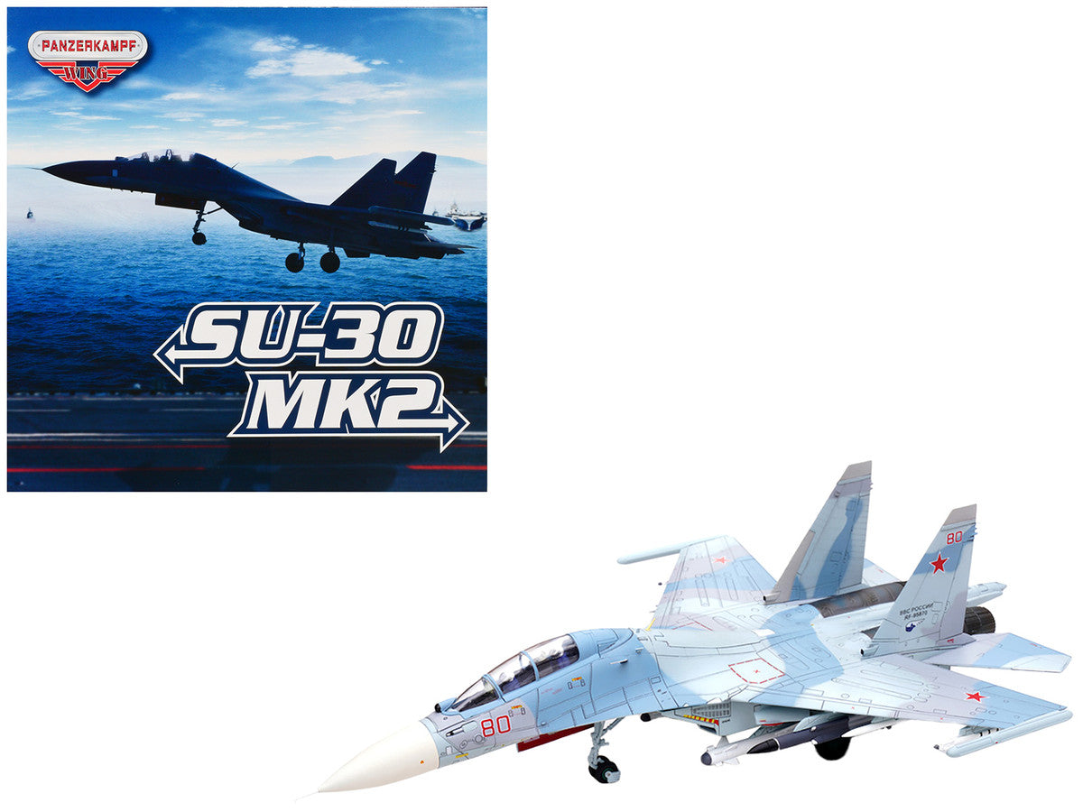 Sukhoi Su-30M2 Flanker-C Fighter Aircraft #80 "Russian Air Force" "Wing" Series 1/72 Diecast Model by Panzerkampf Panzerkampf