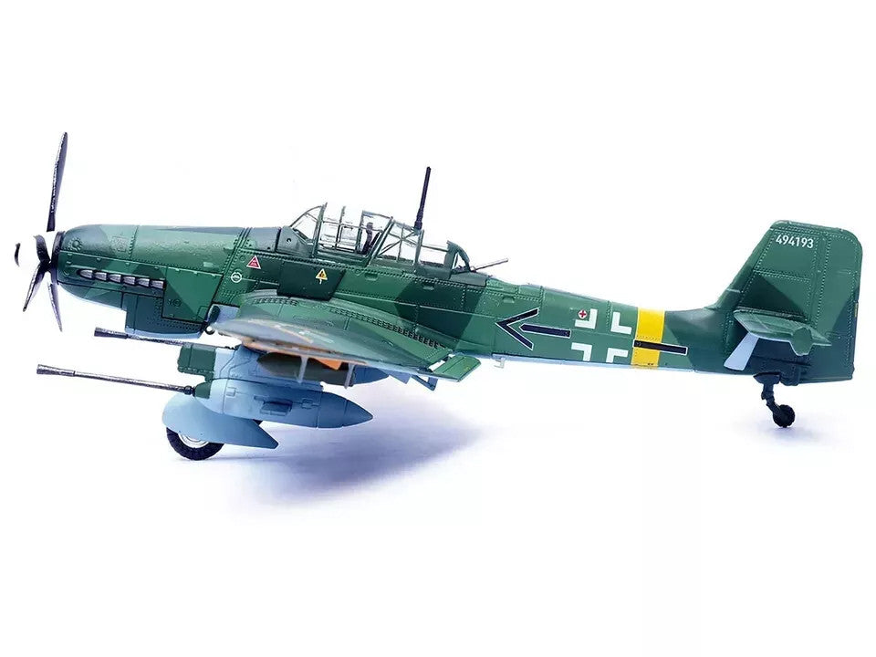 Junkers Ju 87G2 Stuka Bomber Aircraft "10.(Pz)/SG 2 Immelmann Oberst Hans-Ulrich Rudel Slovakia" (1944) German Luftwaffe "Wing" Series 1/72 Diecast Model by Panzerkampf Panzerkampf
