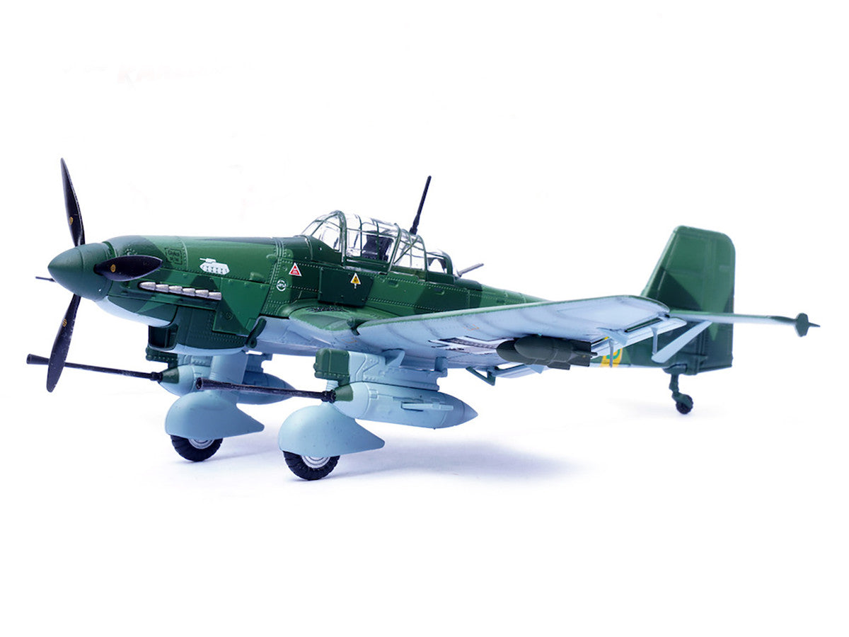 Junkers Ju 87G2 Stuka Bomber Aircraft "10.(Pz)/SG 2 Immelmann T6+BB Oberst Hans-Ulrich Rudel Romania" (1944) German Luftwaffe "Wing" Series 1/72 Diecast Model by Panzerkampf Panzerkampf