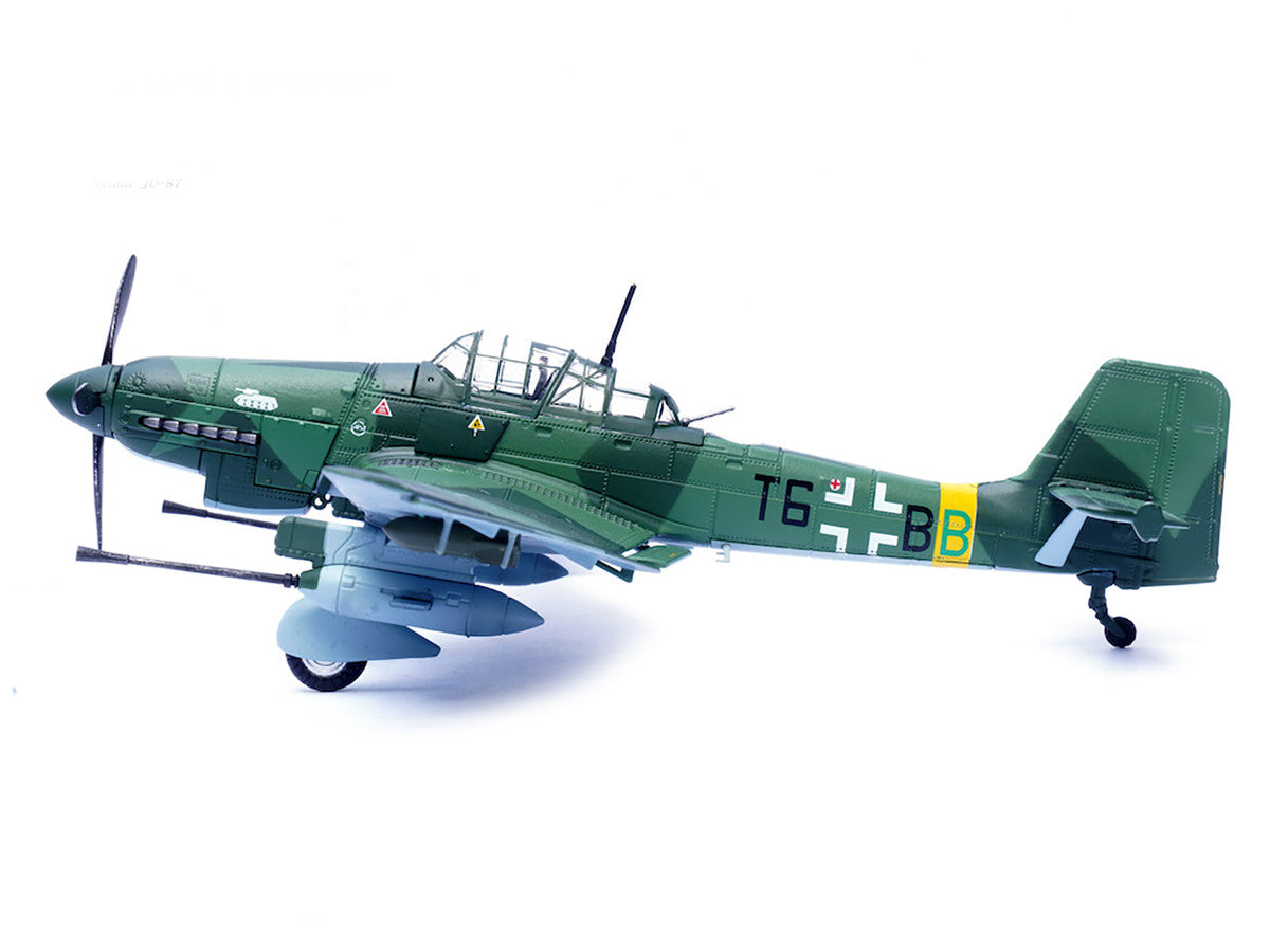Junkers Ju 87G2 Stuka Bomber Aircraft "10.(Pz)/SG 2 Immelmann T6+BB Oberst Hans-Ulrich Rudel Romania" (1944) German Luftwaffe "Wing" Series 1/72 Diecast Model by Panzerkampf Panzerkampf
