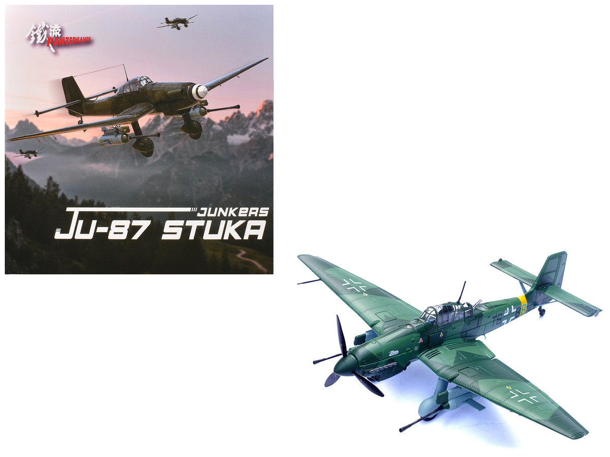 Junkers Ju 87G2 Stuka Bomber Aircraft "10.(Pz)/SG 2 Immelmann T6+BB Oberst Hans-Ulrich Rudel Romania" (1944) German Luftwaffe "Wing" Series 1/72 Diecast Model by Panzerkampf Panzerkampf