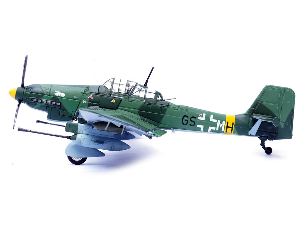 Junkers Ju 87G1 Stuka Bomber Aircraft "10.(Pz)/SG 2 Immelmann GS+MH Dubno Ukraine" (1944) German Luftwaffe "Wing" Series 1/72 Diecast Model by Panzerkampf Panzerkampf