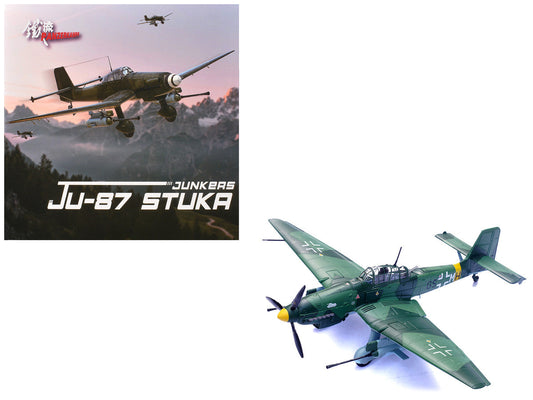 Junkers Ju 87G1 Stuka Bomber Aircraft "10.(Pz)/SG 2 Immelmann GS+MH Dubno Ukraine" (1944) German Luftwaffe "Wing" Series 1/72 Diecast Model by Panzerkampf Panzerkampf