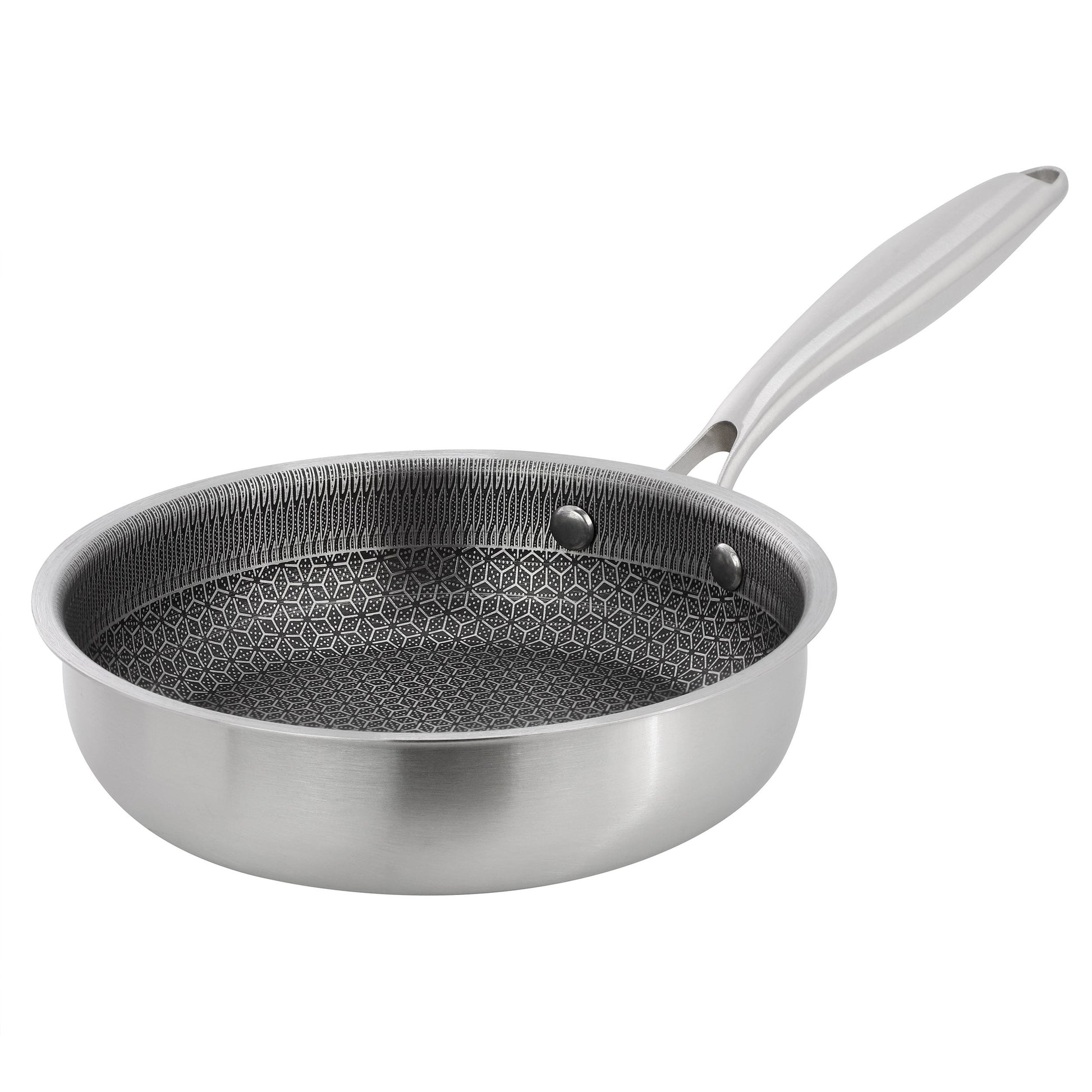 Gibson Home Elsenborn 8in Hybrid Nonstick Stainless Steel Frying Pan in Silver W2B