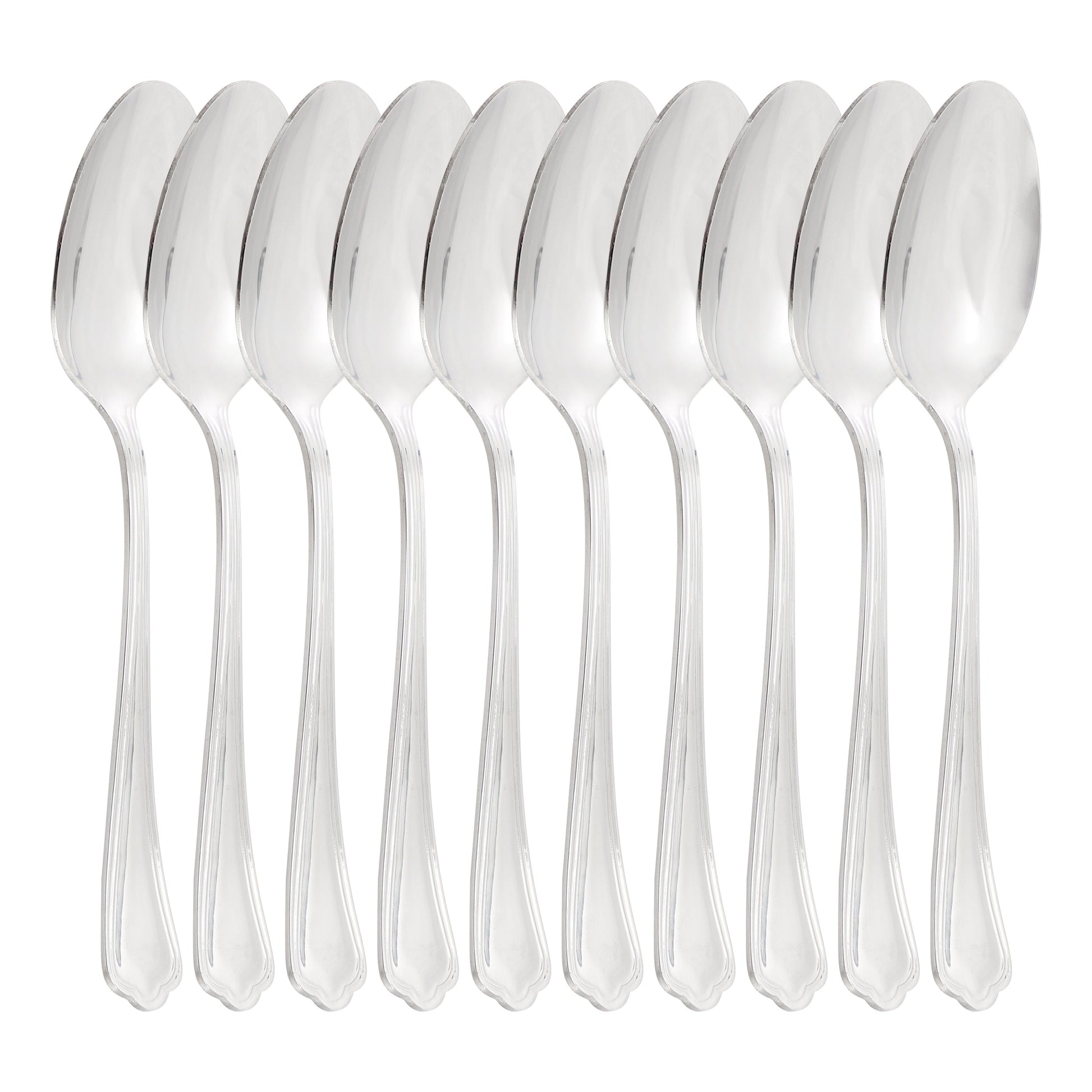 Gibson Home Hillside Daisies 10 Piece Stainless Steel Dinner Spoon Set W2B