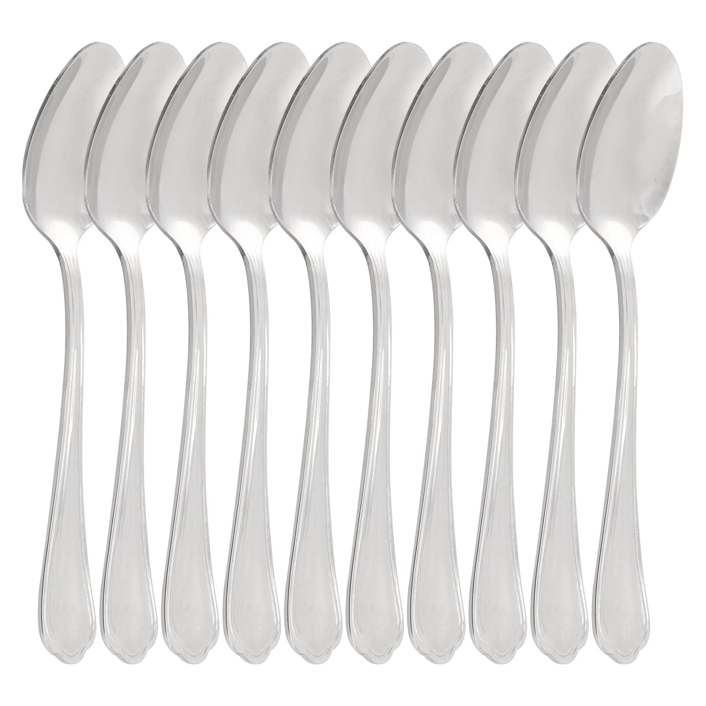 Gibson Home Hillside Daisies 10 Piece Stainless Steel Teaspoon Set W2B