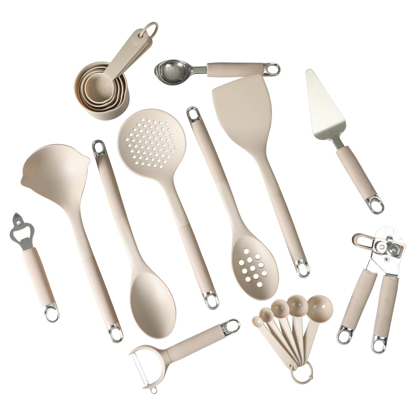 Gibson Home Burchette 20 Piece Nylon Kitchen Gadget & Tool Set in Taupe W2B